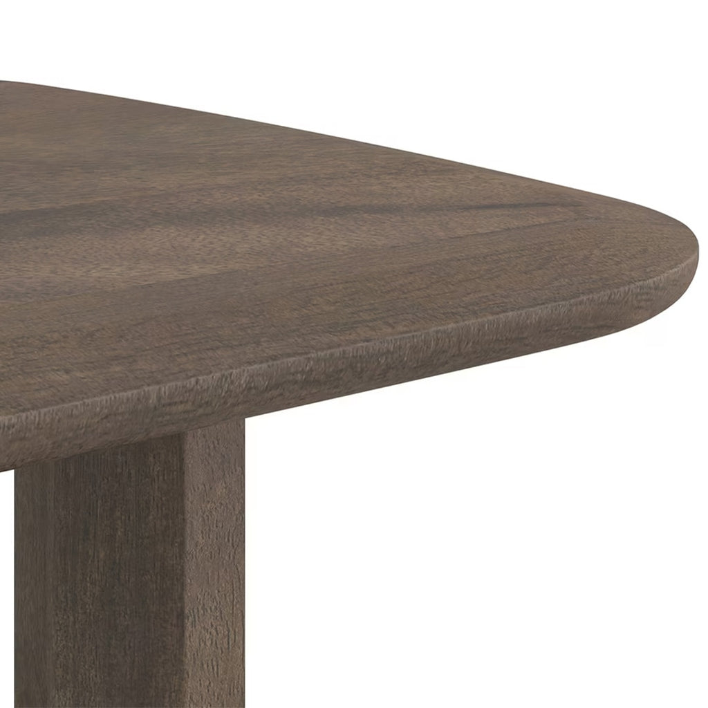 Aero Rectangular Solid Wood Coffee Table In Danish Walnut Finish