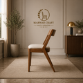 The Zenith Z-Frame Accent Chair – Premium Solid Wood Dining Chair with Cushioned Seat