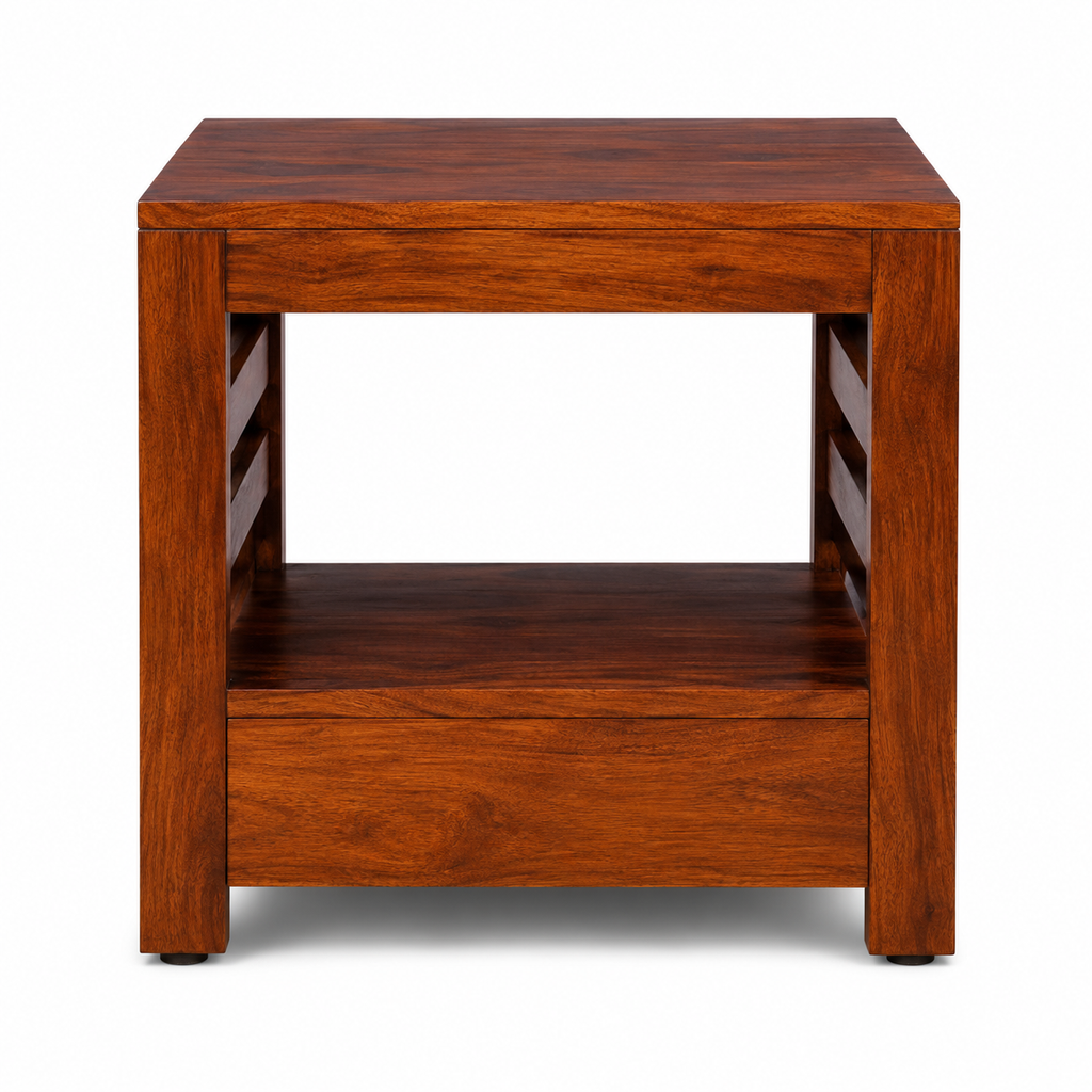 Nett Solid Sheesham Wood Bedside  1 – Marwar Craft & Furniture