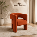 Marwar Craft Modern Barrel Accent Chair | Premium Upholstered Lounge Chair