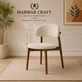 Marwar Craft Nordic Dining Chair | Premium Upholstered Wooden Dining Chair