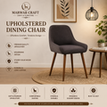 Marwar Craft Upholstered Dining Chair | Modern Fabric Accent Chair with Solid Wood Legs