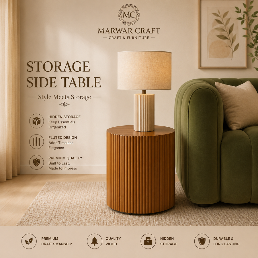 Buy Sloan Wooden Side Table - Side Table Online | Marwar Craft & Furniture