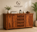 Cambrey Sheesham Wood Storage Cabinets and Sideboard (Honey Finish) -Marwar Craft & Furniture