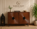 Greece Premium Look Wooden Sideboard Cabinet 2 Doors - Marwar Craft & Furniture