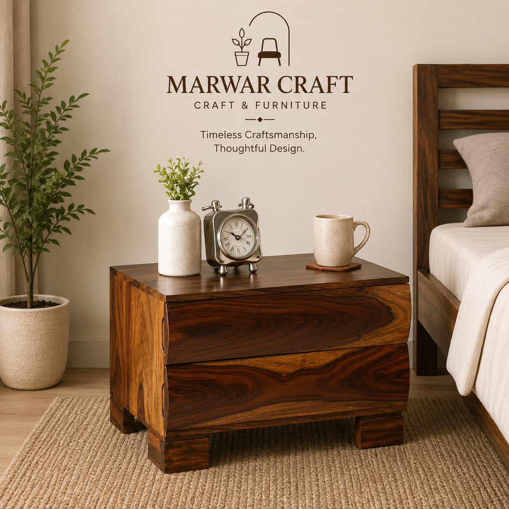 Eliot Bedside Table - Globally Indian -Marwar Craft & Furniture