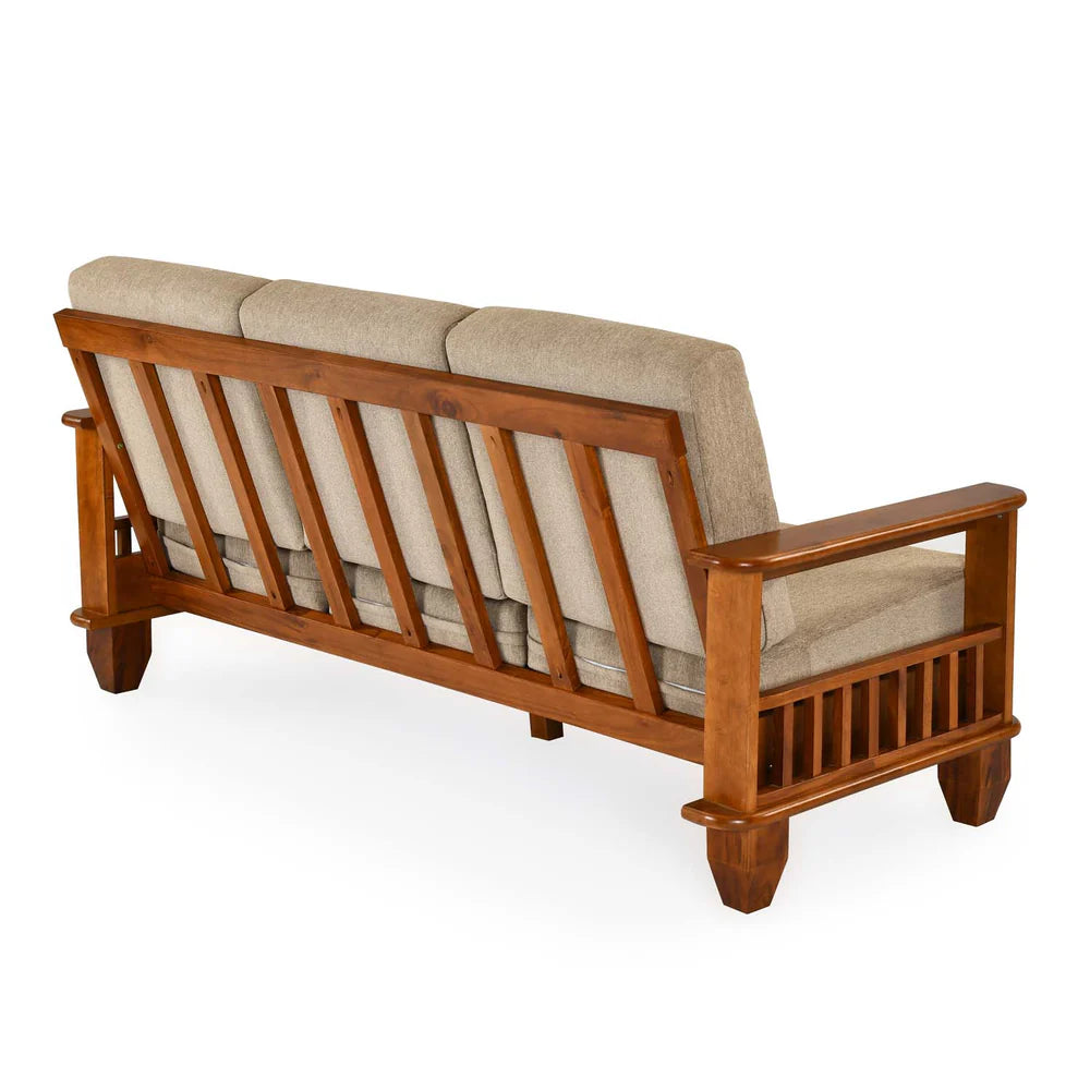 The Heritage Wooden Armchair – Premium Single Seater Sofa Lounge Chair with Solid Timber Frame