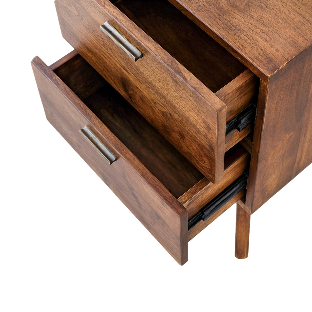 FireSolid Wood  Bedside Table in Provincial Teal Finish - Marwar Craft & Furniture