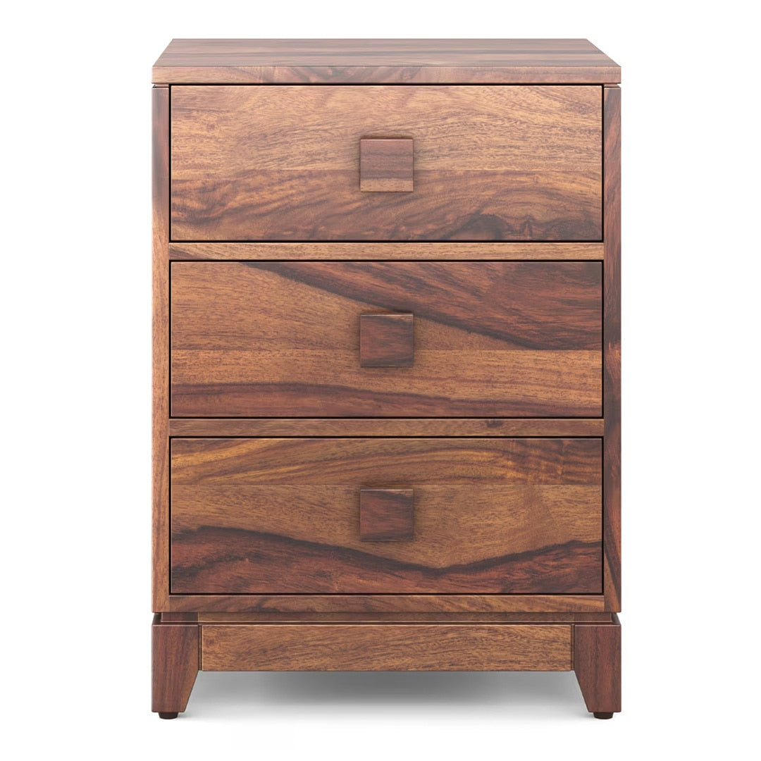 Magellan Solid Wood Bedside Table in Teak Finish - Marwar Craft & Furniture