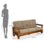 The Heritage Wooden Armchair – Premium Single Seater Sofa Lounge Chair with Solid Timber Frame