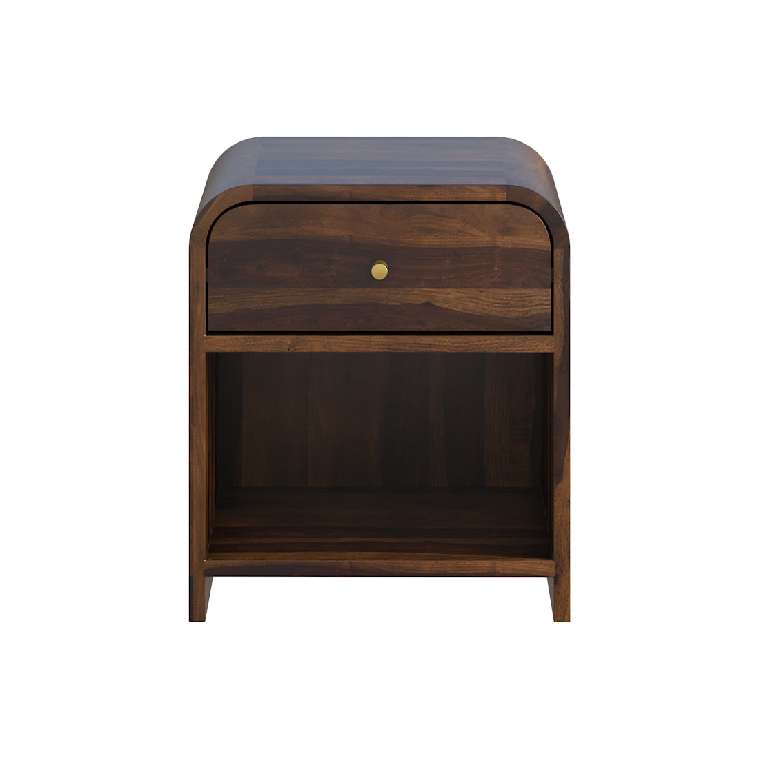 Yashvi Solid wood one Drawer bedside in Provincial Teak - Marwar Craft & Furniture