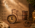 The Marwar Retro Rickshaw Organizer – Handcrafted Metal Cycle Rickshaw Pen &amp; Card Holder Stand