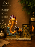 The Heritage Gajraj Lantern – Handcrafted Antique Gold Metal Elephant T-Light &amp; Candle Holder