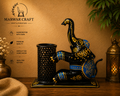 The Royal Trunk Organizer – Handcrafted Metal Elephant Pen Stand &amp; Luxury Desk Accessory