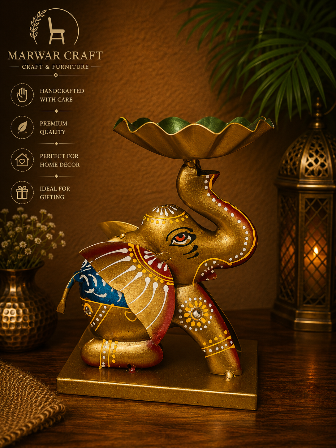 The Heritage Swan Grace – Handcrafted Metal Royal Hamsa Pen Holder &amp; Smartphone Stand