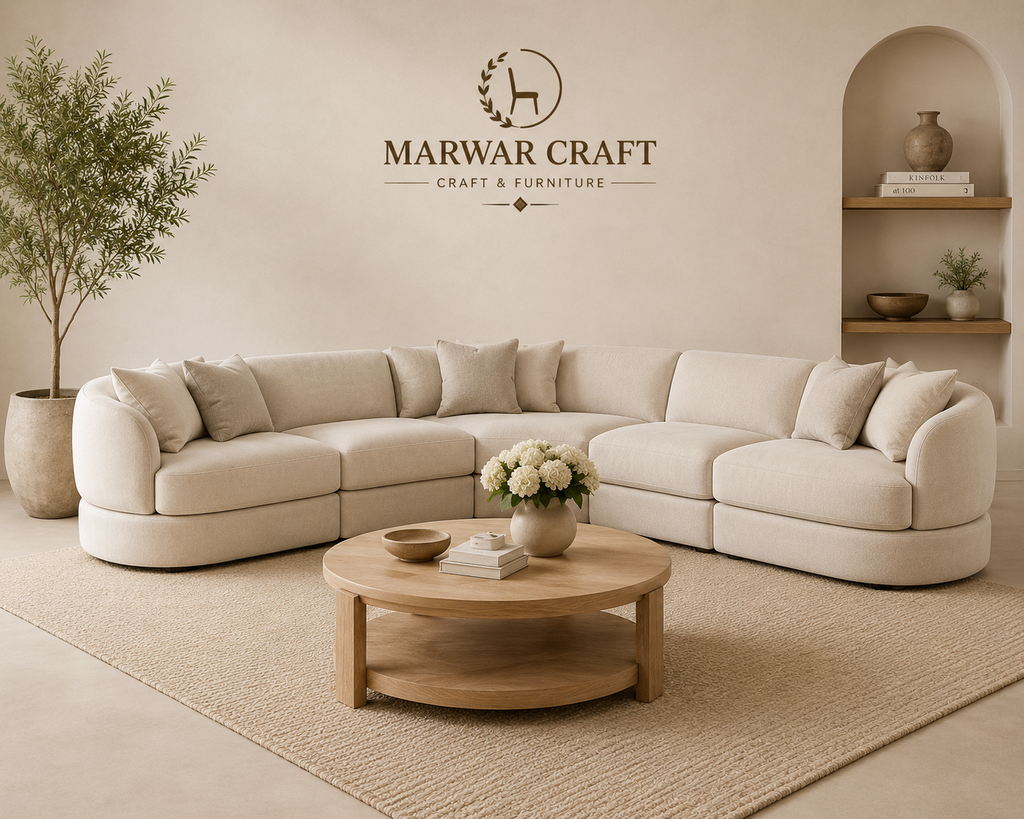 The Horizon Curved Sectional Sofa – Premium Large Multi-Piece C-Shape Corner  Fabric Couch