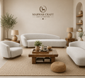 The Serene Organic Living Room Set – Premium 4-Piece Boucle Curved Sofa and Lounge Chair Collection
