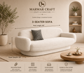 The Cumulus Bubble Boucle Sofa – Premium 3-Seater Rounded Cloud Couch with Plump Silhouette