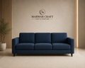 The Linear Tufted Lounge Sofa – Premium Sage Green Fabric Couch with Vertical Channeling