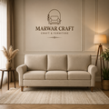 The Palermo Accent Chair – Premium Cream Fabric Single-Seater Luxury Lounge Armchair