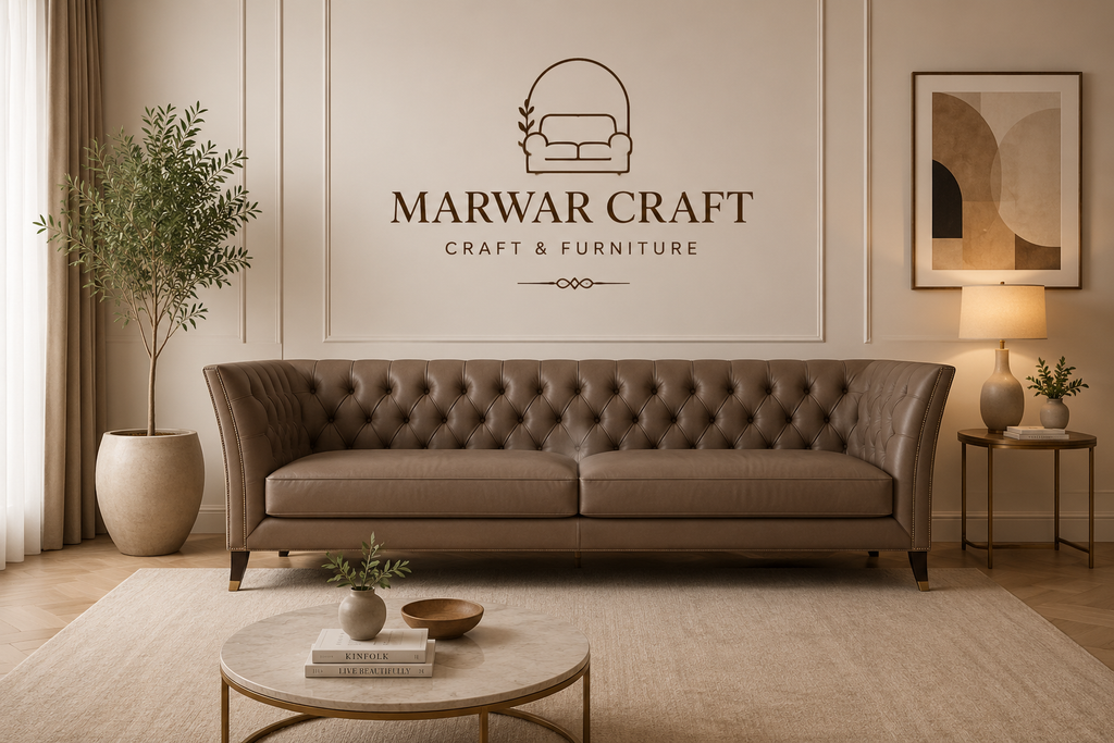 The Kingston Grand Chesterfield – Premium Vintage Tan Leather 3-Seater Royal Sofa