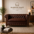 The Palermo Organic Cushion Sofa – Premium Cream Fabric Contemporary 3-Seater Lounge Couch