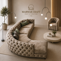 The Serene Chaise Lounge – Premium Dusty Pink Bouclé Asymmetrical Daybed