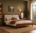 Royal Scalloped Wooden Bed – Premium Handcrafted Comfort