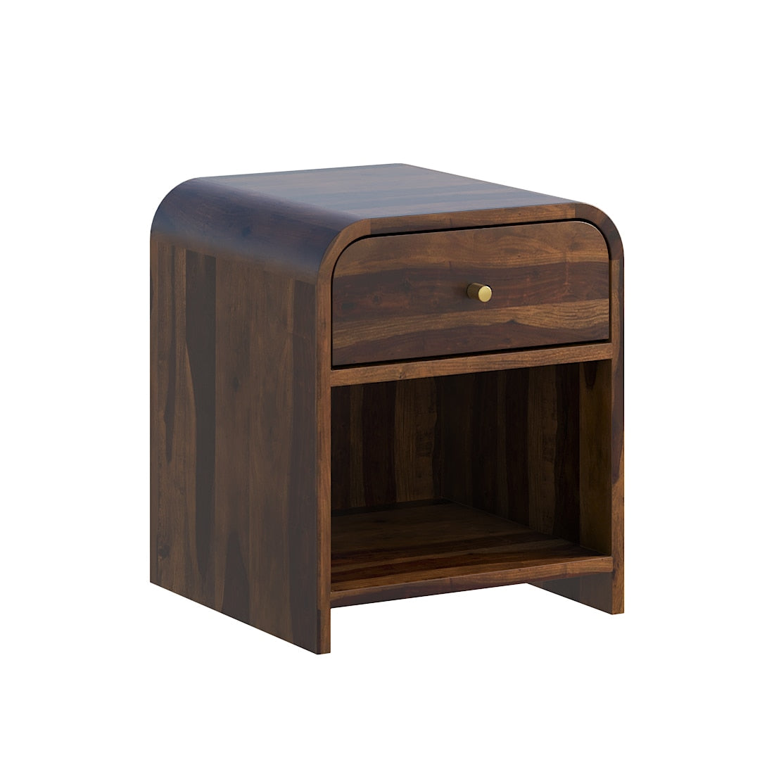 Yashvi Solid wood one Drawer bedside in Provincial Teak - Marwar Craft & Furniture