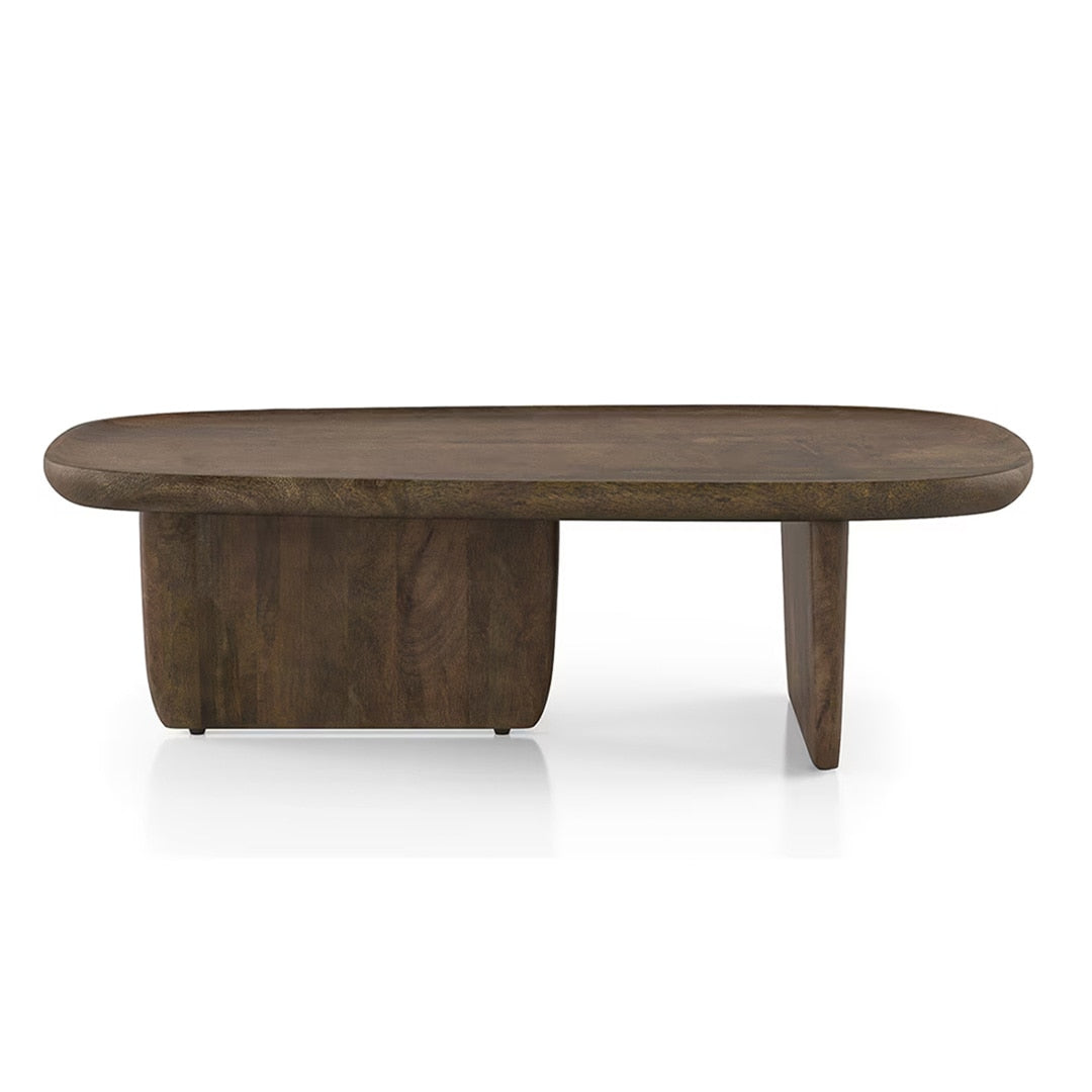 Kaya Solid Wood Coffee Table In Danish Walnut Finish - Marwar Craft & Furiniture