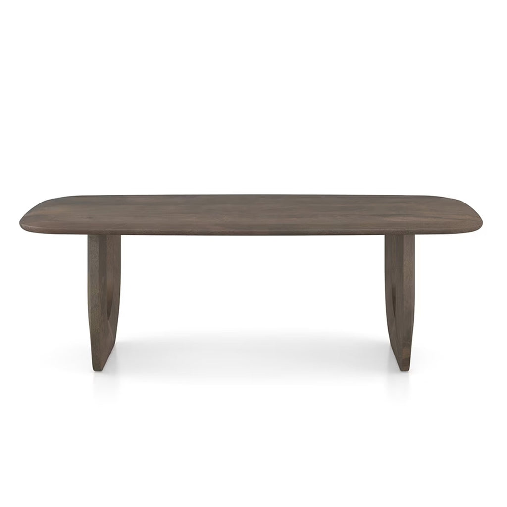 Aero Rectangular Solid Wood Coffee Table In Danish Walnut Finish